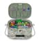 Dritz® Green Sewing Print Small Oval Sewing Basket With Metal Handle